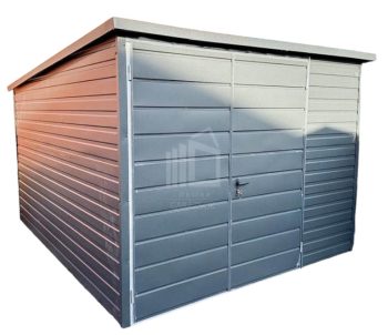 Kerti Fészer 3m x 4m - Kétszárnyú Kapu - hátra lejtő - antracit ID428