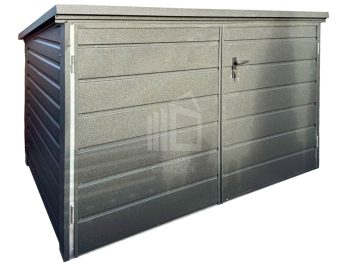 Biciklitároló – fészer Motor-Box 2×1,3m – antracit ID1164