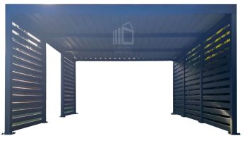 CarPort PREMIUM - Kocsibeálló 5x6 - antracit - beépített ID1152