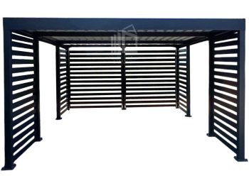 CarPort PREMIUM - Kocsibeálló 4x6 - antracyt - beépített ID1033