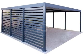 CarPort PREMIUM - Kocsibeálló 6x6 - antracyt - beépített ID1035