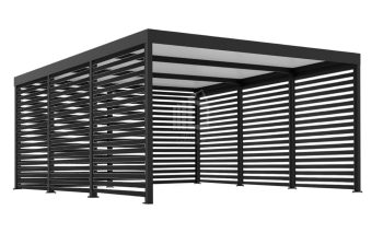 CarPort PREMIUM - Kocsibeálló 4x5,5 - antracyt - beépített ID1026