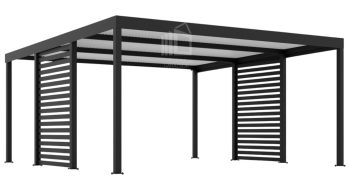 CarPort PREMIUM - Kocsibeálló 5x5 - Antracyt - beépített ID960