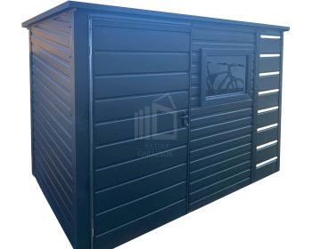 Kerti Fészer 2x1,5m + oldaltető 0,5m - ajtó - bukóablak - antracit - tető hátra lejtő ID961