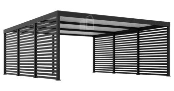CarPort PREMIUM - Kocsibeálló 6x5,7 - Antracyt - beépített ID951
