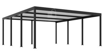 CarPort PREMIUM - Kocsibeálló 6x5,5 - Antracyt ID952