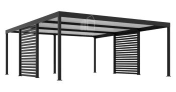 CarPort PREMIUM - Kocsibeálló 6x5 - Antracit - beépített ID953