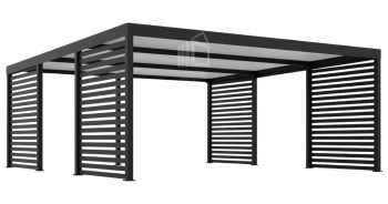 CarPort PREMIUM - Kocsibeálló 6x5,5 Antracyt - beépített ID950