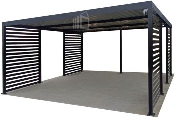 CarPort PREMIUM - Kocsibeálló 5x5 - Antracyt - beépített ID949