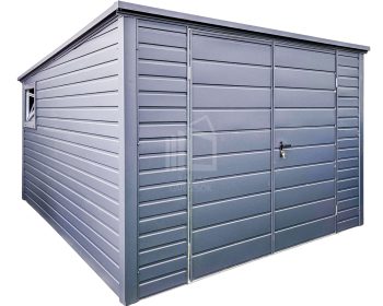 Kerti Fészer 3x4m - Kétszárnyú Kapu - ablak - antracit - tető hátra lejtő ID801