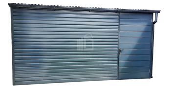 FÉSZER - KERTI FÉSZER 4m x 3m - ajtó - antracit - tető hátra lejtő ID177