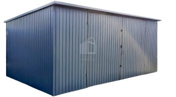 Lemezgarázs 6m x 5m - Kapu - antracit - tető hátra lejtő ID174