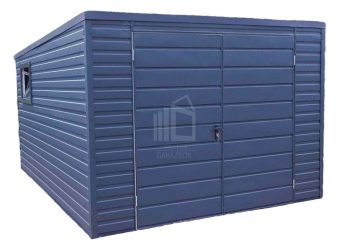 Kerti Fészer 3m x 4m - Kétszárnyú Kapu - ablak - antracit - tető hátra lejtő ID214